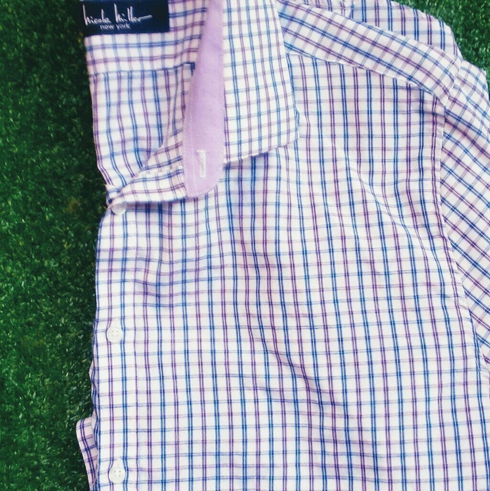 Men's Nicole Miller casual buttondown shirt size L